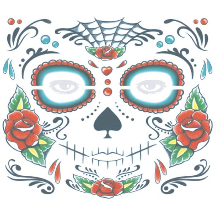 3 PCS Halloween wasserdichte temporäre Gesicht Tattoo Aufkleber, Größe: 240 * 210mm – Bild 2