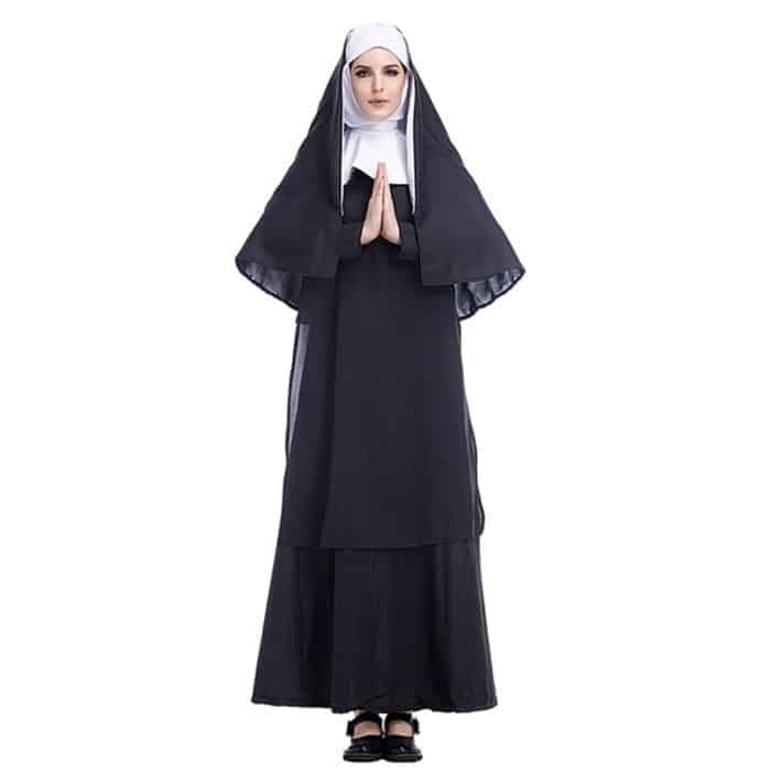 Halloween-Kostüm für Damen, Nonne, Missionar, Cosplay-Kleidung, Size:S, Size:M, Size:L, Size:XL, Size:XXL – Bild 6