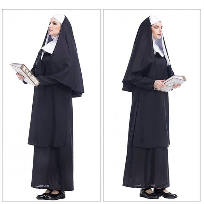 Halloween-Kostüm für Damen, Nonne, Missionar, Cosplay-Kleidung, Size:S, Size:M, Size:L, Size:XL, Size:XXL – Bild 3