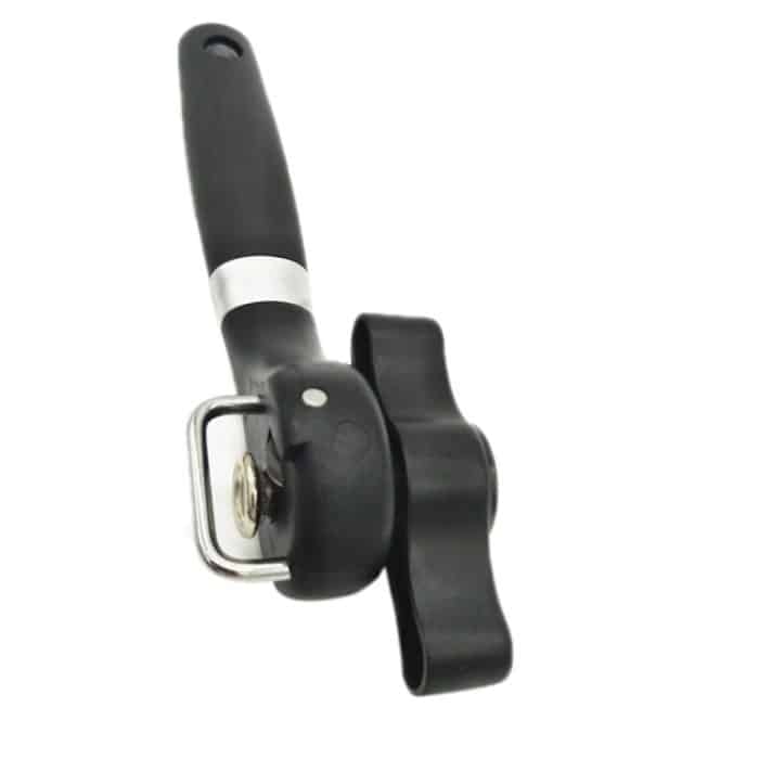 Einhand Professioneller ergonomischer manueller seitlicher Dosenöffner Flaschenöffner (schwarz) – Bild 3