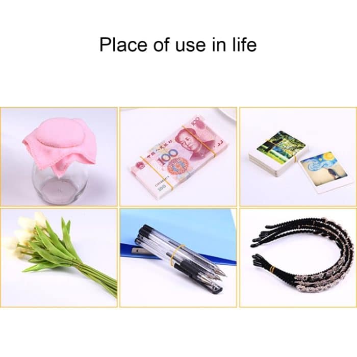 Verschiedene Farben Robuste dehnbare elastische Gummibänder Schulbürobedarf Schreibwaren, 1 kg pro Beutel – Bild 7