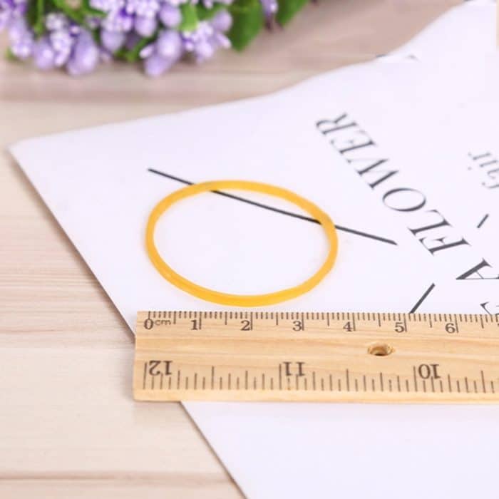 Gelbe robuste dehnbare elastische Gummibänder Schulbürobedarf Schreibwaren, 1 kg pro Beutel – Bild 4