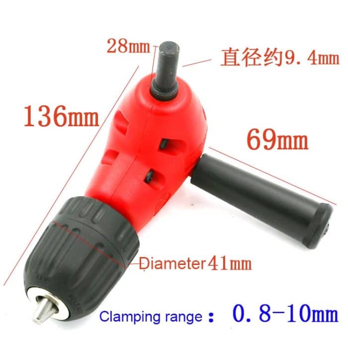 Einstellbarer rechtwinkliger Bohrgriff des Schaltkopfs mit dreieckigem Griff, kreisförmigem Griff und Sechskantschaft – Bild 3