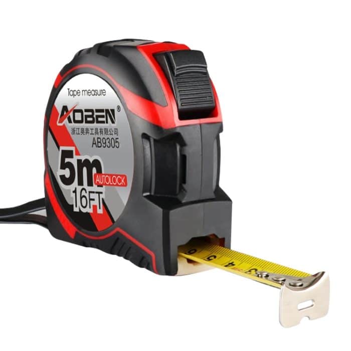 Aoben Einziehbares Lineal Maßband Tragbares Zuglineal Mini-Maßband, Länge: 5 m Breite: 19 mm – Bild 3
