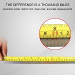 Aoben Einziehbares Lineal Maßband Tragbares Zuglineal Mini-Maßband, Länge: 5 m Breite: 19 mm – Bild 4