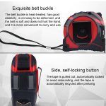 Aoben Einziehbares Lineal Maßband Tragbares Zuglineal Mini-Maßband, Länge: 7,5 m Breite: 25 mm – Bild 7