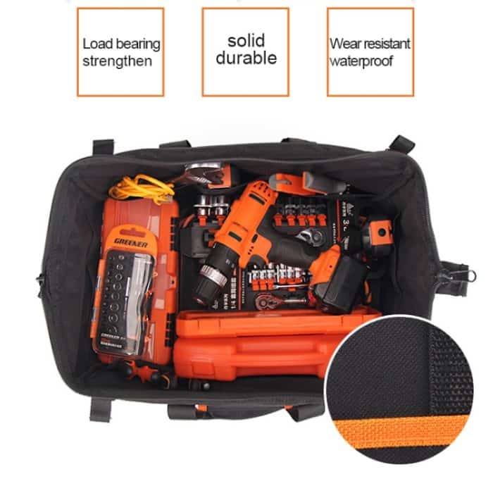 Multifunktions-Oxford-Stoff-Elektriker-Gürteltasche Wartungswerkzeuge Handtasche Umhängetasche Praktische Werkzeugtasche, Größe: 19 Zoll – Bild 4