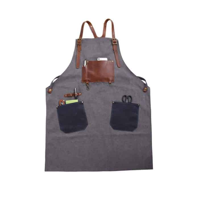 Handwerker-Arbeitsschürzen aus Baumwoll-Canvas im Retro-Stil, Work Aprons(Grey), Work Aprons(Blue) – Bild 2