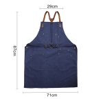 Handwerker-Arbeitsschürzen aus Baumwoll-Canvas im Retro-Stil, Work Aprons(Grey), Work Aprons(Blue) – Bild 3