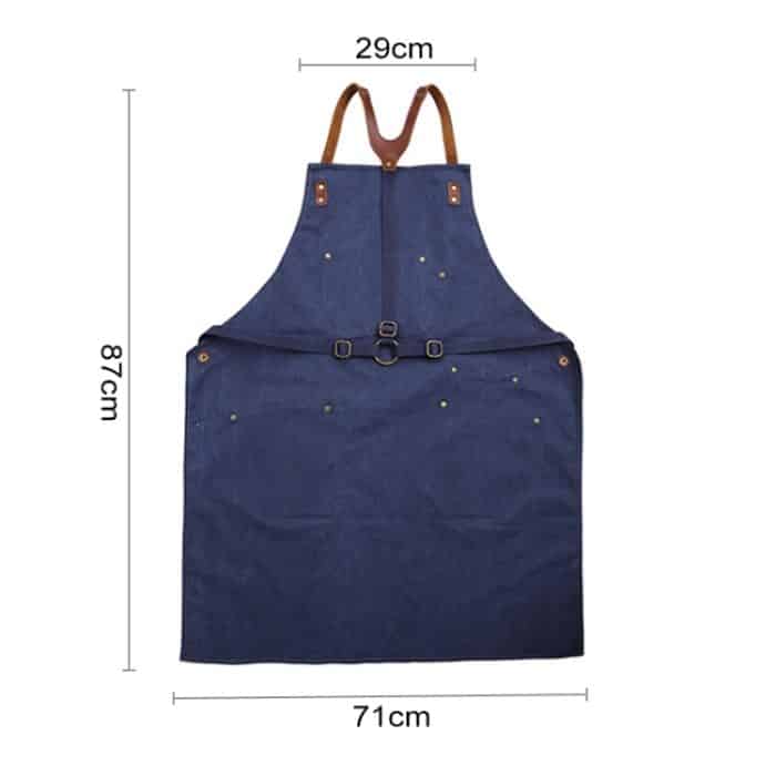 Handwerker-Arbeitsschürzen aus Baumwoll-Canvas im Retro-Stil, Work Aprons(Grey), Work Aprons(Blue) – Bild 3