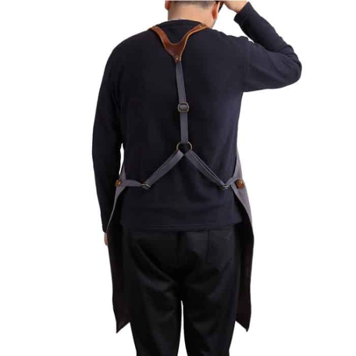 Handwerker-Arbeitsschürzen aus Baumwoll-Canvas im Retro-Stil, Work Aprons(Grey), Work Aprons(Blue) – Bild 5