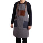 Handwerker-Arbeitsschürzen aus Baumwoll-Canvas im Retro-Stil, Work Aprons(Grey), Work Aprons(Blue) – Bild 6