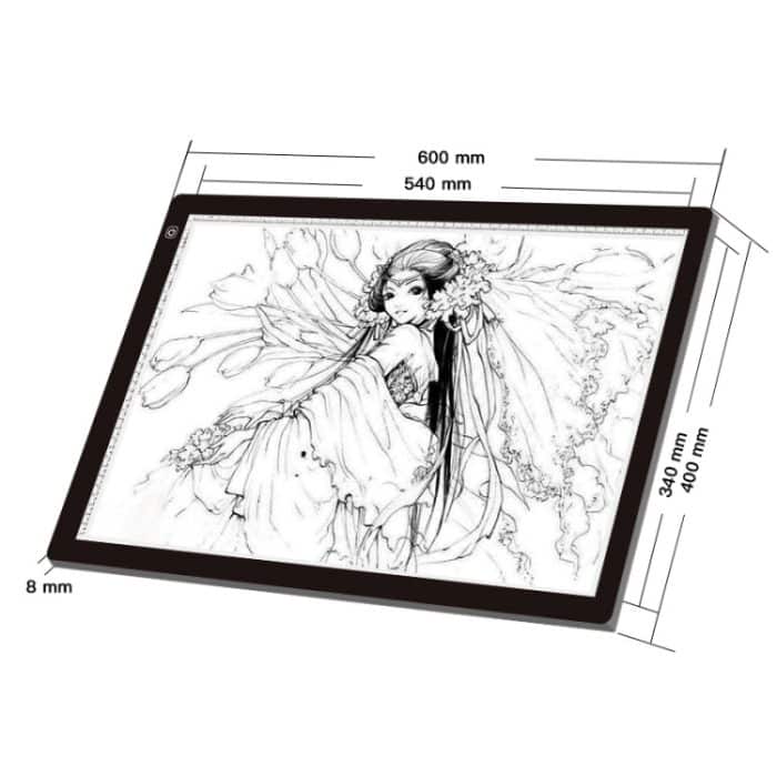 A2 Größe 23W 12V LED Dimmbare Acryl-Kopierkarten mit drei Helligkeitsstufen für Anime Sketch Drawing Sketchpad mit Netzteil – Bild 6