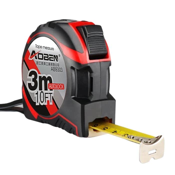 Aoben Einziehbares Lineal Maßband Tragbares Zuglineal Mini-Maßband, Länge: 3 m Breite: 19 mm – Bild 3
