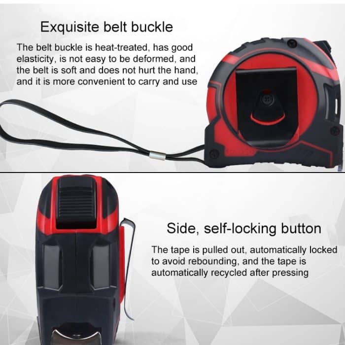 Aoben Einziehbares Lineal Maßband Tragbares Zuglineal Mini-Maßband, Länge: 3 m Breite: 19 mm – Bild 7