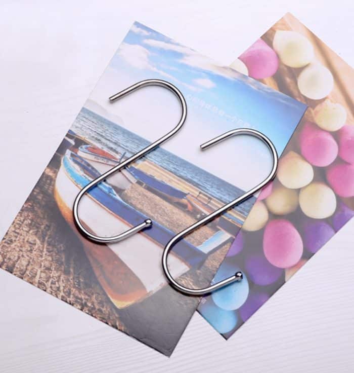 10 Stück 3 mm multifunktionaler S-förmiger Edelstahl-Metallhaken, Länge: 7 cm – Bild 5