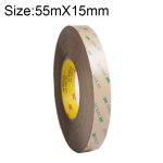 3M300LS 3M Super Adhesive Ultradünnes transparentes und hochtemperaturbeständiges doppelseitiges spurloses Klebeband, Größe: 55 mx 15 mm