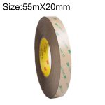 3M300LS 3M Super Adhesive Ultradünnes transparentes und hochtemperaturbeständiges doppelseitiges spurloses Klebeband, Größe: 55 mx 20 mm