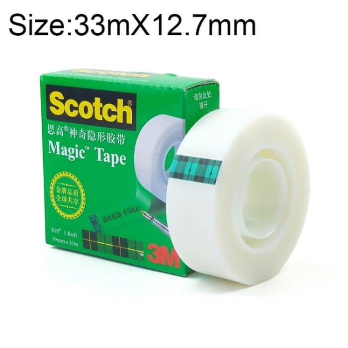 HC2634.jpg 3M Scotch 810 Magic Invisible Tape Transparentes Schreibreparatur Traceless Copy Tape, Größe: 33 mx 12,7 mm – Bild 1