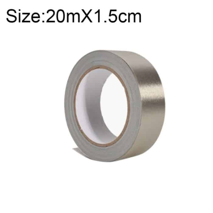 HC26591.jpg Doppelseitiges leitfähiges Stoffklebeband Klebegewebe Einseitiges Klebstoff EMI-Abschirmknopf Reparaturen, Größe: 20 m x 1,5 cm – Bild 1