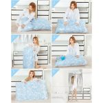 Platzsparende Orchideenmuster Vakuum-Aufbewahrungsbeutel, Thinken Quilts Kleidung Vakuum-Aufbewahrungsbeutel mit, Größe: 70 * 100 cm – Bild 9