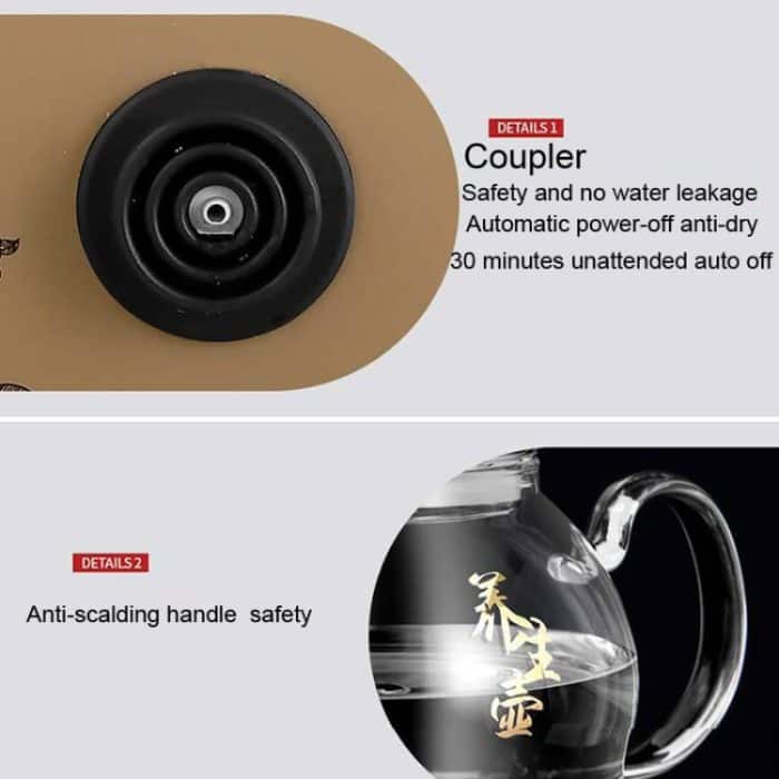 Pumpentyp Automatisch Wasser hinzufügen Voll Intelligenter elektrischer Glaskessel Pumpen gekochter Teeofen Set – Bild 13