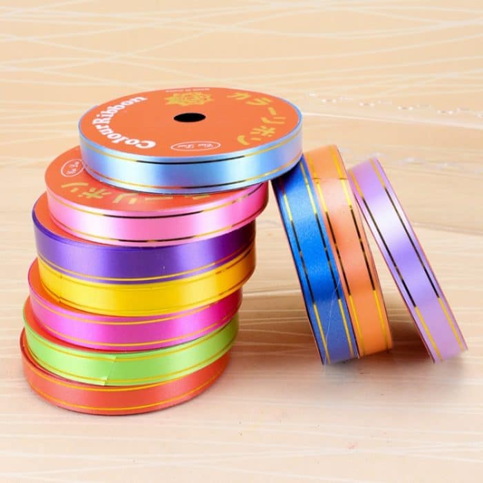 HC2990.jpg 10 Bände Plastikband Geschenk Bouquet Bänder Bowknot Blumen Verpackung Ribands, Größe: 8m x 1,6cm, zufällige Farblieferung – Bild 1