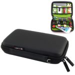 Tragbare, multifunktionale Reise-Aufbewahrungstasche für digitale Geräte aus EVA-Material für Telefon/Powerbank/USB-Festplatte/SD-Festplatte/PSP-Konsole, Innengröße: 16,5 x 9,5 x 3,8 cm