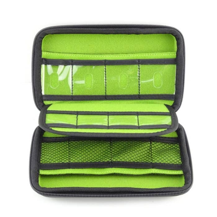 Tragbare, multifunktionale Reise-Aufbewahrungstasche für digitale Geräte aus EVA-Material für Telefon/Powerbank/USB-Festplatte/SD-Festplatte/PSP-Konsole, Innengröße: 16,5 x 9,5 x 3,8 cm – Bild 4