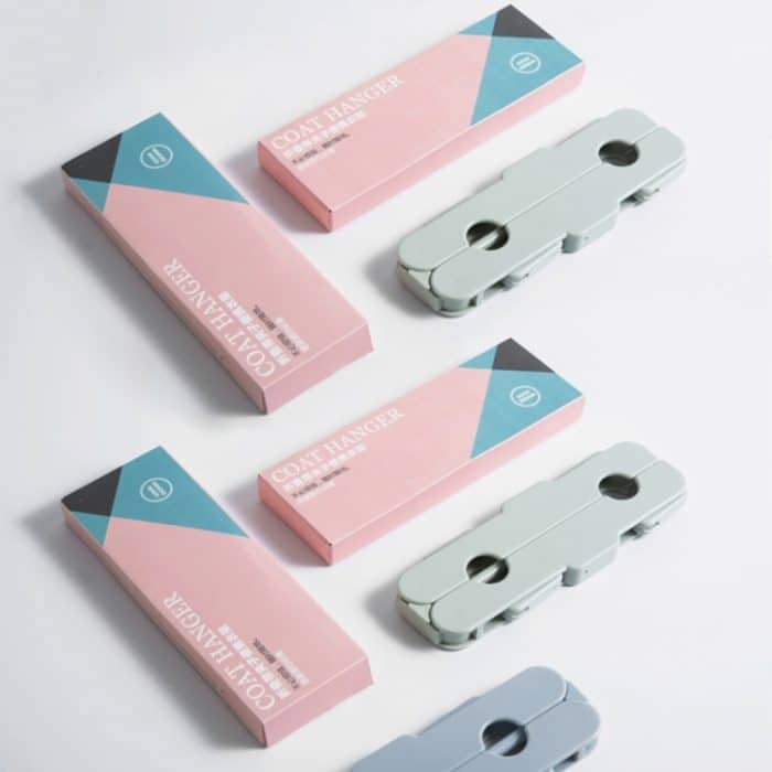 Faltbarer Kleiderbügel-Wäscheständer mit 4 versteckten Clips für Zuhause / Reisen, zufällige Farblieferung – Bild 6