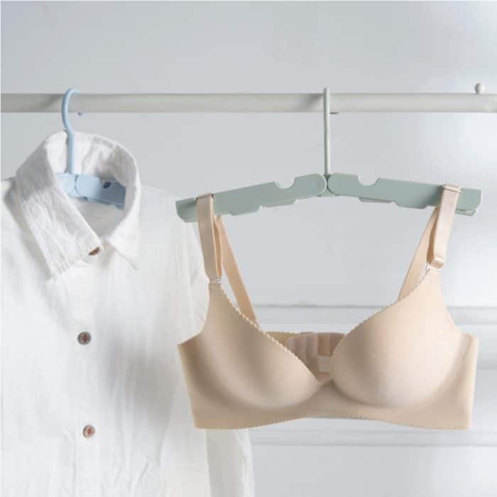 Faltbarer Kleiderbügel-Wäscheständer mit 4 versteckten Clips für Zuhause / Reisen, zufällige Farblieferung – Bild 10