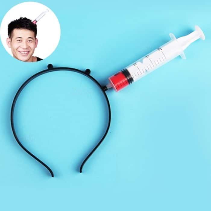 Halloween Kostüm Party Ganzer Horror Tragen Kopf Requisiten Nadel Haar Hoop Game Show Supplies – Bild 2