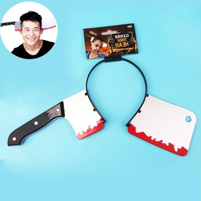 Halloween Kostüm Party Whole Horror Wear Kopf Requisiten Küchenmesser Hair Hoop Game Show Supplies – Bild 2