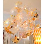 5 PCS 12 Zoll transparente Gold Pailletten Konfetti Luftballons, Weihnachtsfeier Hochzeitsdekoration Konfetti Luftballons, zufällige Lieferung – Bild 6