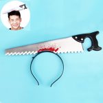 Halloween Kostüm Party Whole Horror Wear Kopf Requisiten Saw Hair Hoop Game Show Supplies