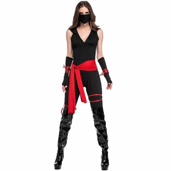 Halloween Frau Krieger Cosplay Piraten Kostüm Rollenspiel Schwarz Cosplay Stoff Kostüme, XL, Brust: 80-100cm, Taille: 74-85cm, – Bild 2
