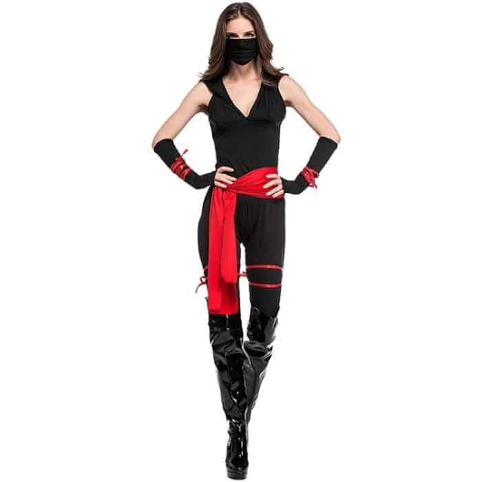 Halloween Frau Krieger Cosplay Piraten Kostüm Rollenspiel Schwarz Cosplay Stoff Kostüme, XL, Brust: 80-100cm, Taille: 74-85cm, – Bild 3