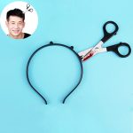 Halloween Kostüm Party Whole Horror Wear Kopf Requisiten Schere Hair Hoop Game Show Supplies – Bild 2