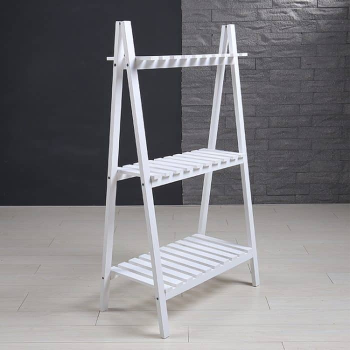 Massivholz, faltbar, mehrschichtig, Blumenteller, Lagerregale, Schuhregal, Größe: 90 x 50 x 30 cm – Bild 2