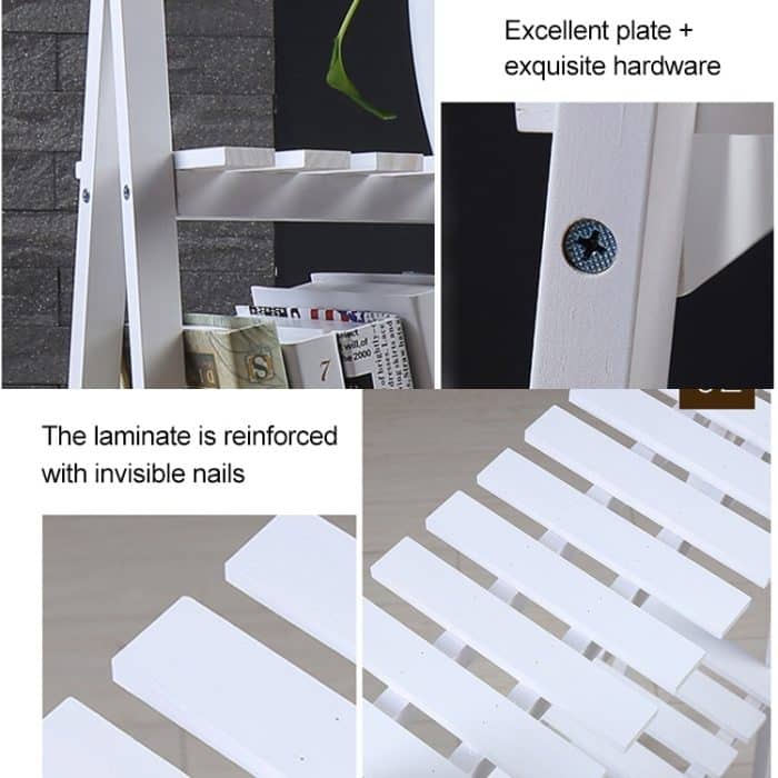 Massivholz, faltbar, mehrschichtig, Blumenteller, Lagerregale, Schuhregal, Größe: 90 x 50 x 30 cm – Bild 4