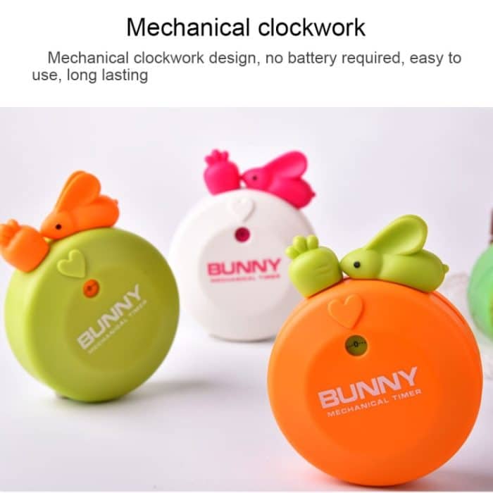 Kaninchen 60 Minuten mechanische Küche Kochen Countdown Alarm Timer Home Decorating Gadget, zufällige Farblieferung – Bild 5