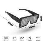 Nachtclub Bar Disco LED Licht emittierende Brille Festival Party USB Lade Shutter Dynamische Blitzbrille – Bild 3