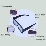 Nachtclub Bar Disco LED Licht emittierende Brille Festival Party USB Lade Shutter Dynamische Blitzbrille – Bild 4