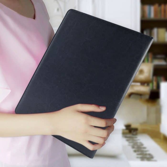 Bürobedarf-Dokumentenmappe aus Leder im Business-Stil mit 30-seitigem A4-Notizblock und Taschenrechner – Bild 8