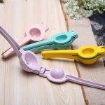 Manuelle Doppelschicht Zitronensaftpresse aus Aluminiumlegierung, zufällige Farbabgabe – Bild 6