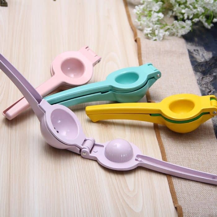 Manuelle Doppelschicht Zitronensaftpresse aus Aluminiumlegierung, zufällige Farbabgabe – Bild 6