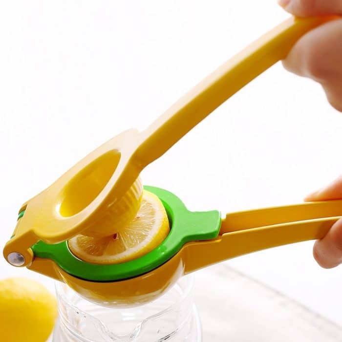 Manuelle Doppelschicht Zitronensaftpresse aus Aluminiumlegierung, zufällige Farbabgabe – Bild 7