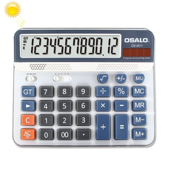 HC4215.jpg OSALO OS-6815 12-stelliger Desktop-Rechner Solar Energy Dual Power Calculator – Bild 1