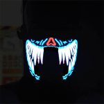 FG-MA-02 Halloween-Maske Sprachsteuerung LED Kaltlicht Terror Cosplay Maske