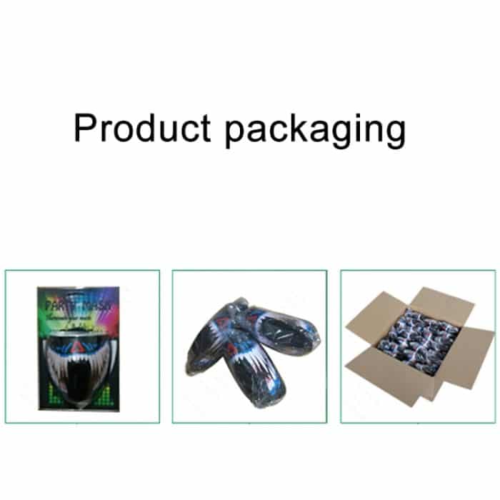 FG-MA-02 Halloween-Maske Sprachsteuerung LED Kaltlicht Terror Cosplay Maske – Bild 7